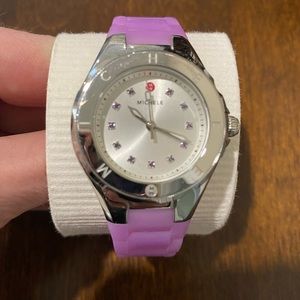 Michele Women's Tahitian Jelly Bean Silver Analog Watch